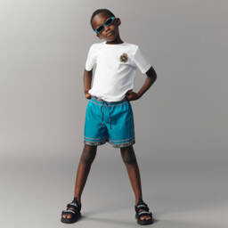 Dolce & Gabbana-Boys Soft White Logo Tee | Childrensalon Outlet