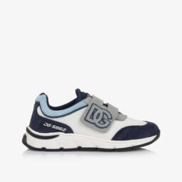 Dolce & Gabbana-Boys Sporty Blue Mesh Sneakers | Childrensalon Outlet