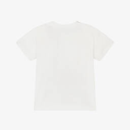 Dolce & Gabbana-Футболка с карманом в полоску белая для мальчиков | Childrensalon Outlet