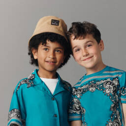 Dolce & Gabbana-قبعة شمسية قماشية أنيقة للأولاد | Childrensalon Outlet