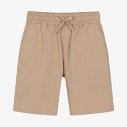 Dolce & Gabbana-Boys Tan Embroidered Cotton Shorts | Childrensalon Outlet