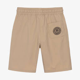 Dolce & Gabbana-Boys Tan Embroidered Cotton Shorts | Childrensalon Outlet