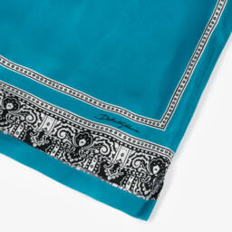 Dolce & Gabbana-قميص باندانا حرير أزرق للبنين | Childrensalon Outlet