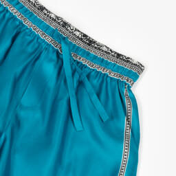 Dolce & Gabbana-Boys Teal Silk Bandana Shorts | Childrensalon Outlet
