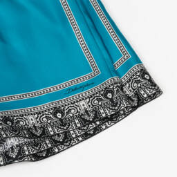 Dolce & Gabbana-Boys Teal Silk Bandana Shorts | Childrensalon Outlet