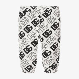 Dolce & Gabbana-Белые джоггеры с принтом DG для мальчиков | Childrensalon Outlet