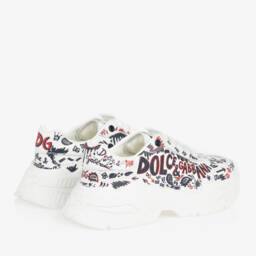 Dolce & Gabbana-Boys White Doodle Trainers | Childrensalon Outlet