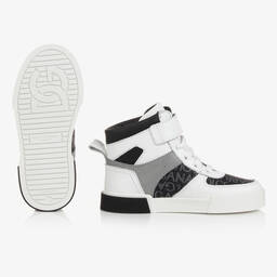Dolce & Gabbana-Высокие белые кожаные кроссовки | Childrensalon Outlet