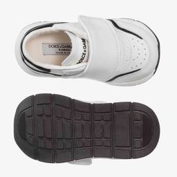  دولتشي آند غابانا-ترينرز جلد لون أبيض وأسود للأولاد | Childrensalon Outlet