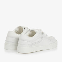 Dolce & Gabbana-Boys White Leather Trainers | Childrensalon Outlet