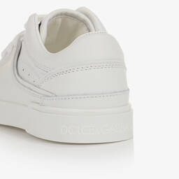Dolce & Gabbana-Boys White Leather Trainers | Childrensalon Outlet
