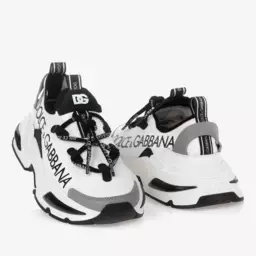 Dolce & Gabbana-Boys White Sock-Style Low-Tops | Childrensalon Outlet