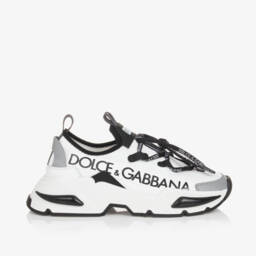 Dolce & Gabbana-Boys White Sock-Style Low-Tops | Childrensalon Outlet
