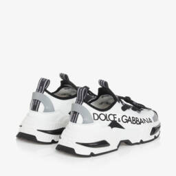 Dolce & Gabbana-Boys White Sock-Style Low-Tops | Childrensalon Outlet