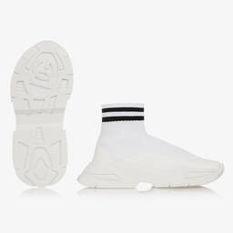 Dolce & Gabbana-Boys White Sock Trainers | Childrensalon Outlet