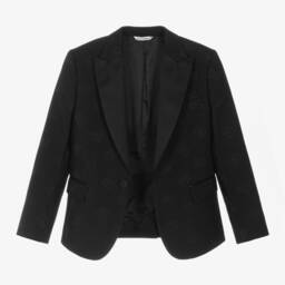 Dolce & Gabbana-Boys Wool Black Dinner Jacket | Childrensalon Outlet