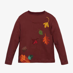 Dolce & Gabbana-Burgundy Owl Cotton Top | Childrensalon Outlet