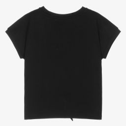 Dolce & Gabbana-تيشيرت قطن لون أسود للبنات | Childrensalon Outlet
