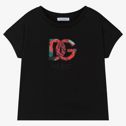 Dolce & Gabbana-Черная футболка для подростков | Childrensalon Outlet