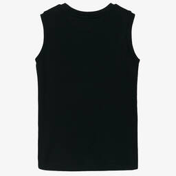 Dolce & Gabbana-Girls Black Crystal Sleeveless Top | Childrensalon Outlet
