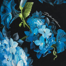 Dolce & Gabbana-Girls Black Floral Jersey Dress | Childrensalon Outlet