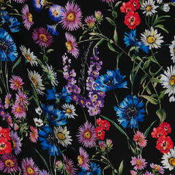 Dolce & Gabbana-فستان بطبعة ورود حرير لون أسود | Childrensalon Outlet