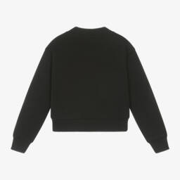 Dolce & Gabbana-Girls Black Jersey Sweatshirt | Childrensalon Outlet