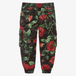 Dolce & Gabbana-Girls Black Padded Joggers | Childrensalon Outlet