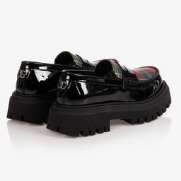 Dolce & Gabbana-Girls Black Patent Loafers | Childrensalon Outlet