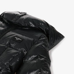 Dolce & Gabbana-Girls Black Shiny Down Coat | Childrensalon Outlet