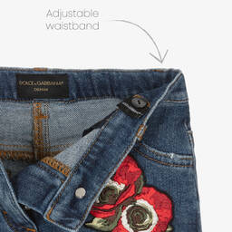 Dolce & Gabbana-Girls Blue Denim Poppy Jeans | Childrensalon Outlet