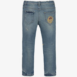 Dolce & Gabbana-Girls Blue Denim Regular Fit Jeans | Childrensalon Outlet