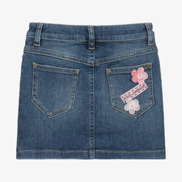 Dolce & Gabbana-تنورة قطن دنيم لون أزرق | Childrensalon Outlet