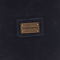 Dolce & Gabbana-Girls Blue Suede Knee Boots | Childrensalon Outlet