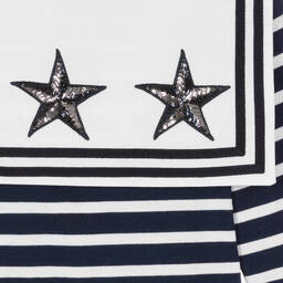 Dolce & Gabbana-Girls Blue & White Sailor Top | Childrensalon Outlet