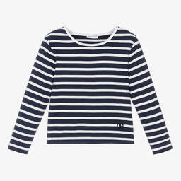 Dolce & Gabbana-Girls Blue & White Sailor Top | Childrensalon Outlet