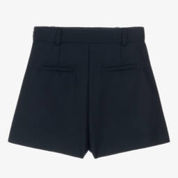 Dolce & Gabbana-Girls Blue Wool Twill Skort | Childrensalon Outlet