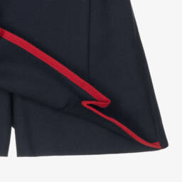 Dolce & Gabbana-Girls Blue Wool Twill Skort | Childrensalon Outlet