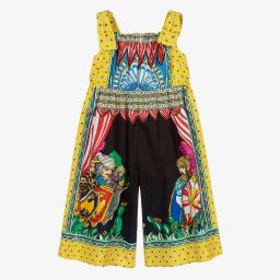 Dolce & Gabbana-Girls Carretto Print Jumpsuit | Childrensalon Outlet