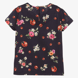 Dolce & Gabbana-Girls 'Coccinelle' T-Shirt | Childrensalon Outlet