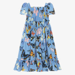 Dolce & Gabbana-Платье из хлопка с бабочками для девочек | Childrensalon Outlet