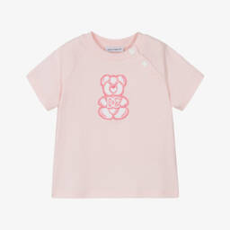 Dolce & Gabbana-Girls Cotton Tee with Pink Bear | Childrensalon Outlet