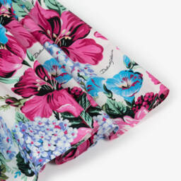 Dolce & Gabbana-Girls Delicate Pink Flower Dress | Childrensalon Outlet