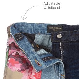 Dolce & Gabbana-Джинсовые шорты в стиле пэчворк для девочек | Childrensalon Outlet