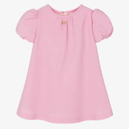 Dolce & Gabbana-Girls Elegant Pink Wool Frock | Childrensalon Outlet