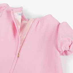 Dolce & Gabbana-Girls Elegant Pink Wool Frock | Childrensalon Outlet