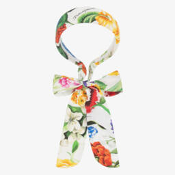 Dolce & Gabbana-Girls Elegant White Floral Headband | Childrensalon Outlet
