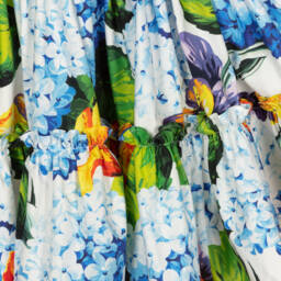 Dolce & Gabbana-Girls Elegant White Floral Skirt | Childrensalon Outlet