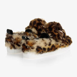 Dolce & Gabbana-Girls Faux Fur Trainers | Childrensalon Outlet