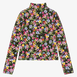 Dolce & Gabbana-Хлопковая водолазка в цветочек | Childrensalon Outlet